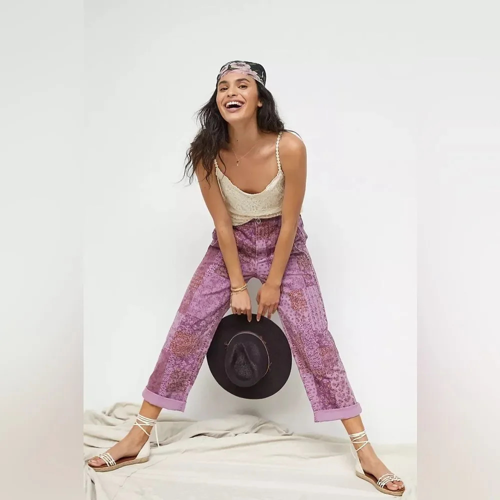 Pilcro Purple Patchwork Pants - image 4